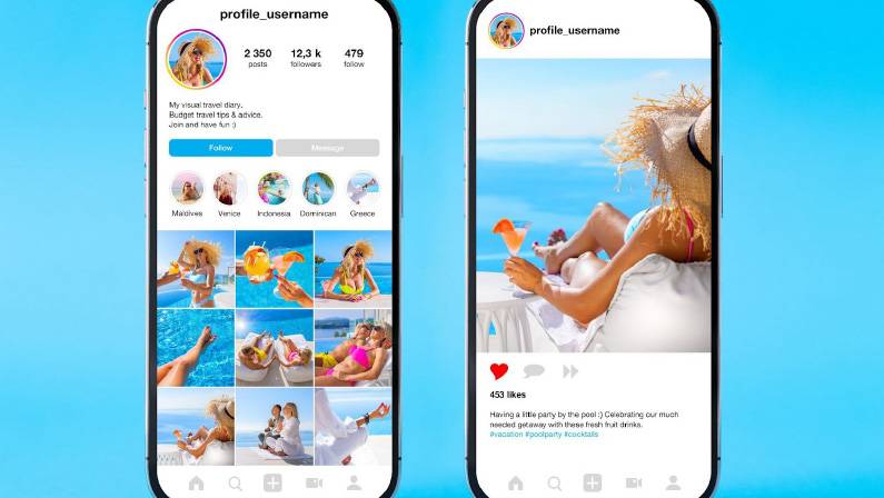 Instagram Posts preview logo slide